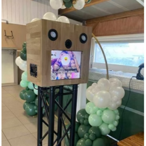 Location photobooth bois vintage mariage