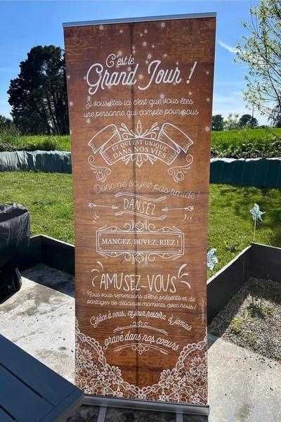 ROLL-UP ENTREE DE SALLE DE RECEPTION DE MARIAGE