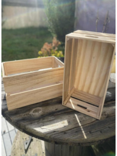 Caisse en bois mariage vintage