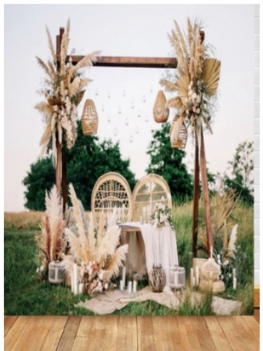 Toile de fond arrière pour photobooth mariage