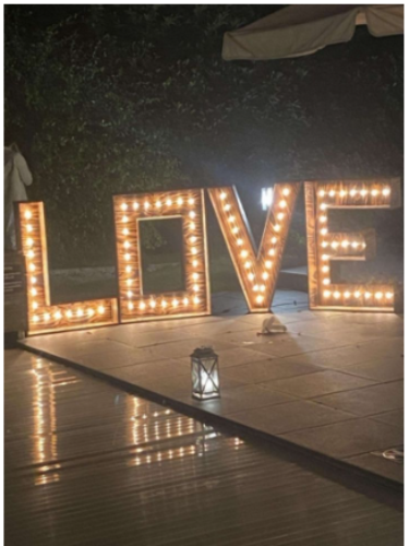 Magnifiques lettres LOVE géantes lumineuses Hauteur 1M20
