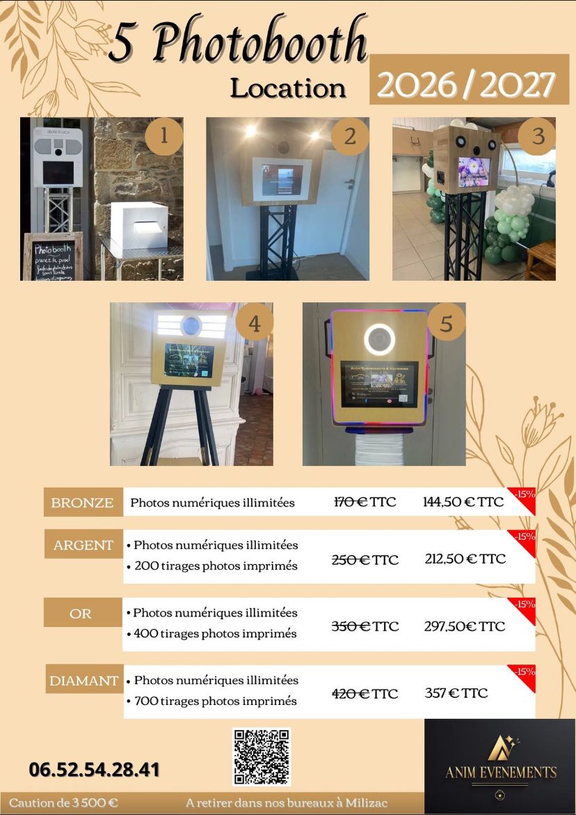 Tarif location photobooth Brest