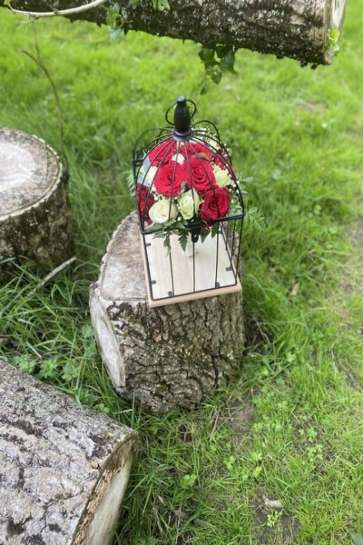 Location cage coffret bouquet de la mariée